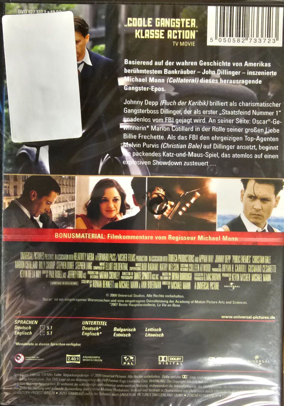 Tutti i DVDs: Public Enemies – Nuovo e nell'imballaggio originale da Wahlen b. Laufen venduto da Cg10 1