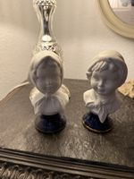 Vintage Büste Mädchen und Junge Bisquitporzellan