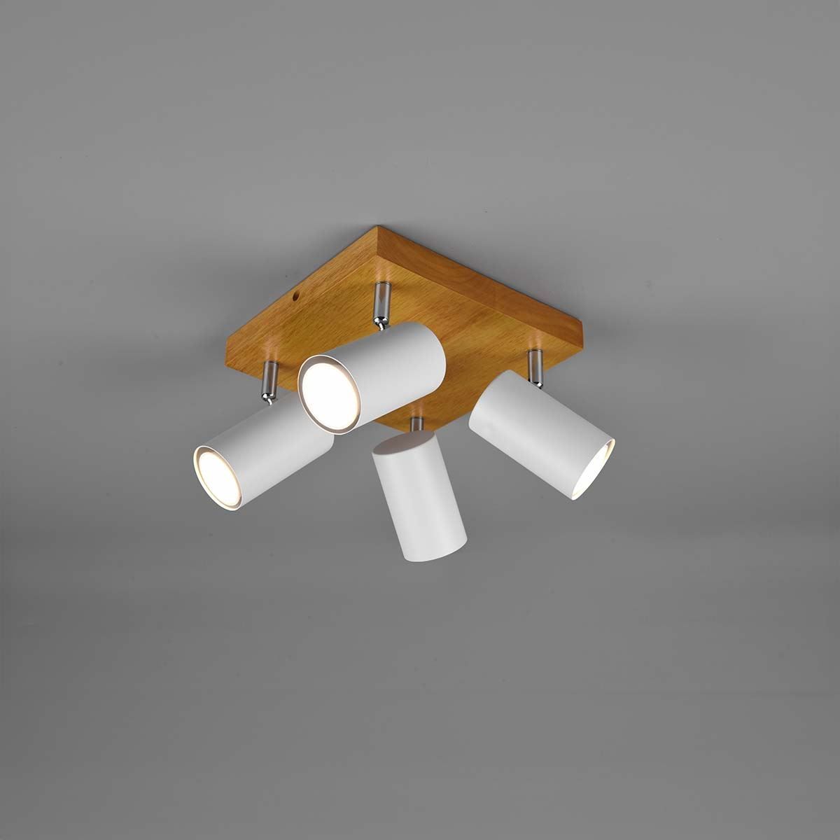 Lampade: Deckenleuchte, 4er Strahler, Holz – Nuovo (secondo la descrizione) da Kreuzlingen venduto da Smart-Light