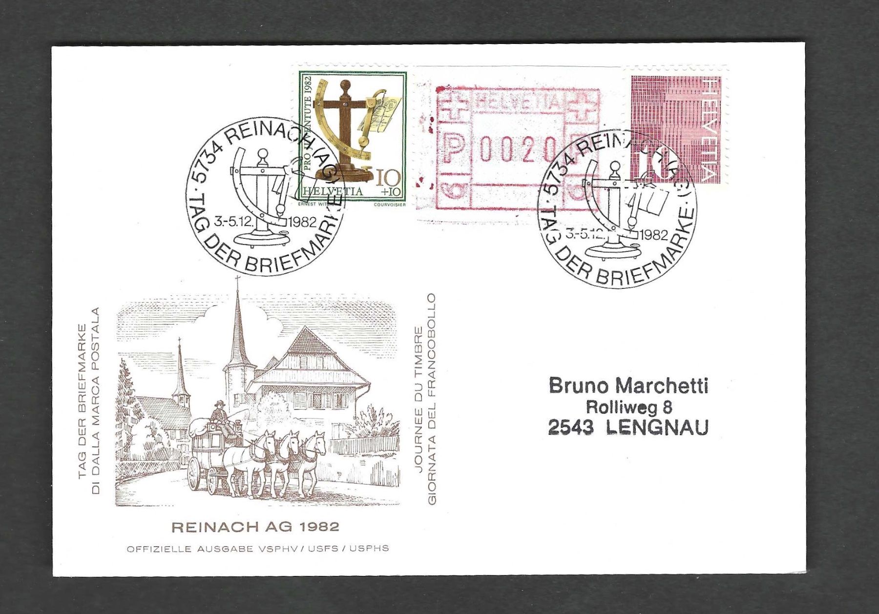 Tutti i francobolli: CH  Einzelmarke Reinach1982 – Usato da Koblenz venduto da Markenhimmel