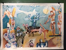 Vintage Schulwandbild ZIRKUS Hanny Fries #G10 LxB: 65,5x90cm