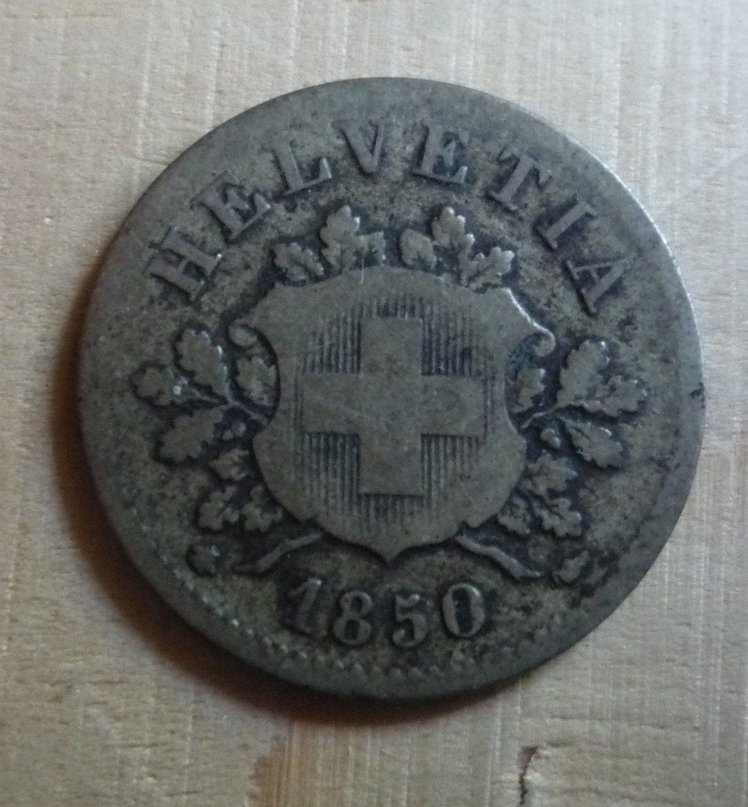 Alle Münzen: 10 Rappen 1850, ss – Gebraucht aus Rieden SG von Sammelfreund