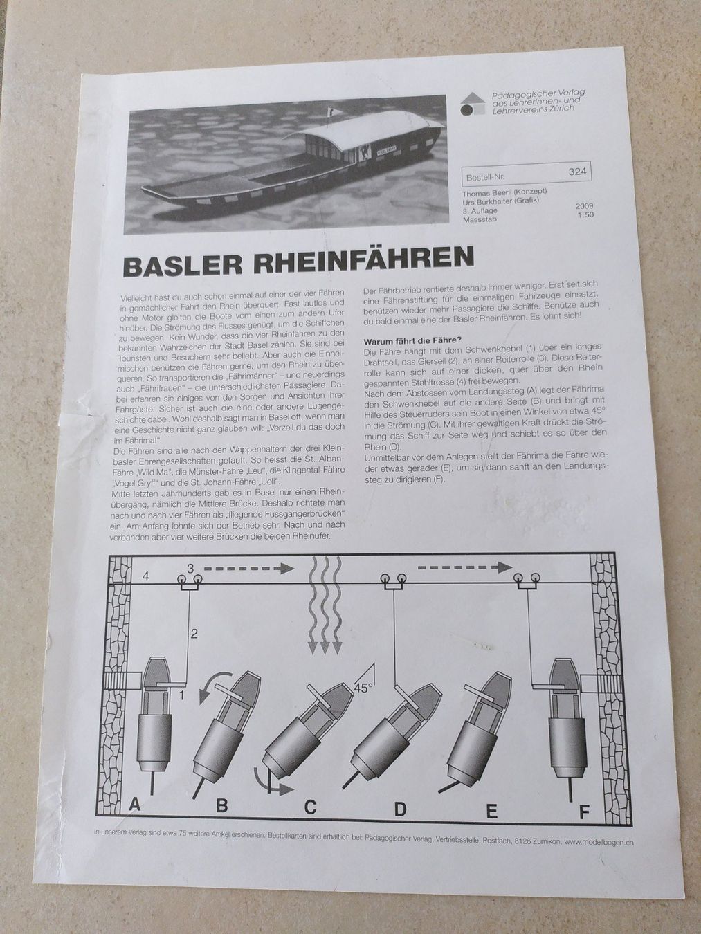Alle Dekorationen: BASLER RHEINFÄHREN/ AUS PAPIER – Gebraucht aus Brugg AG von olamim 2