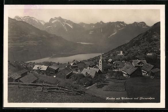 Ansichtskarten: Amden, Panorama mit Walensee und Glarner – Gebraucht aus Berlin von bartko-reher