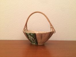 Mid century Keramik Schale vintage Henkelschale Dekoschale