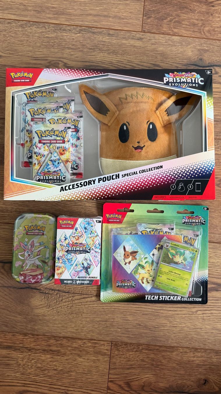 Pokémon Carte collezionabili: 🇬🇧Prismatic Evolutions collection bundle/pouch/sticker/tin – Nuovo e nell'imballaggio originale da Basel venduto da rup_r2m2