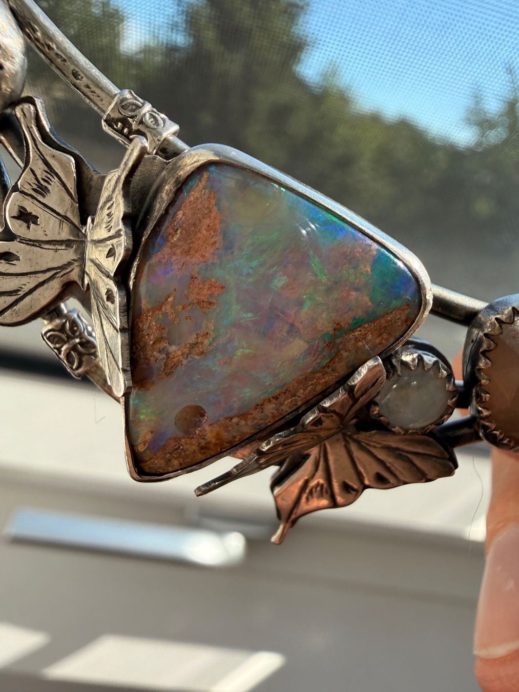 Ketten: Silber Collier mit Australischem Pipe Opal – Neu (gemäss Beschreibung) aus Frauenfeld von Scleo 2