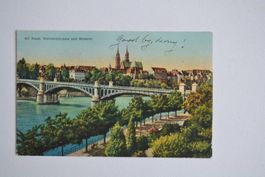 AK Basel Wettsteinbrücke und Münster BS