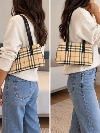 🤎 Burberry London – Iconic Nova Check Tote