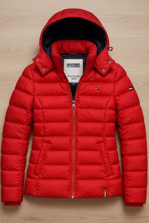 Doudoune rouge Tommy Hilfiger Denim, parfait pour l'hiver!