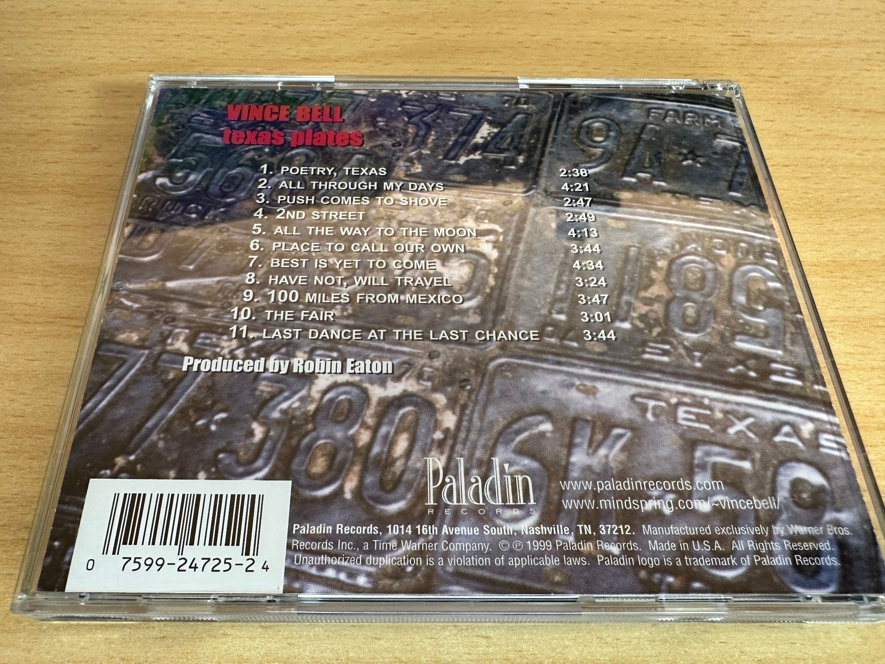 CD: Vince Bell – Texas Plates – Usato da Rikon im Tösstal venduto da Alpenmutz 1