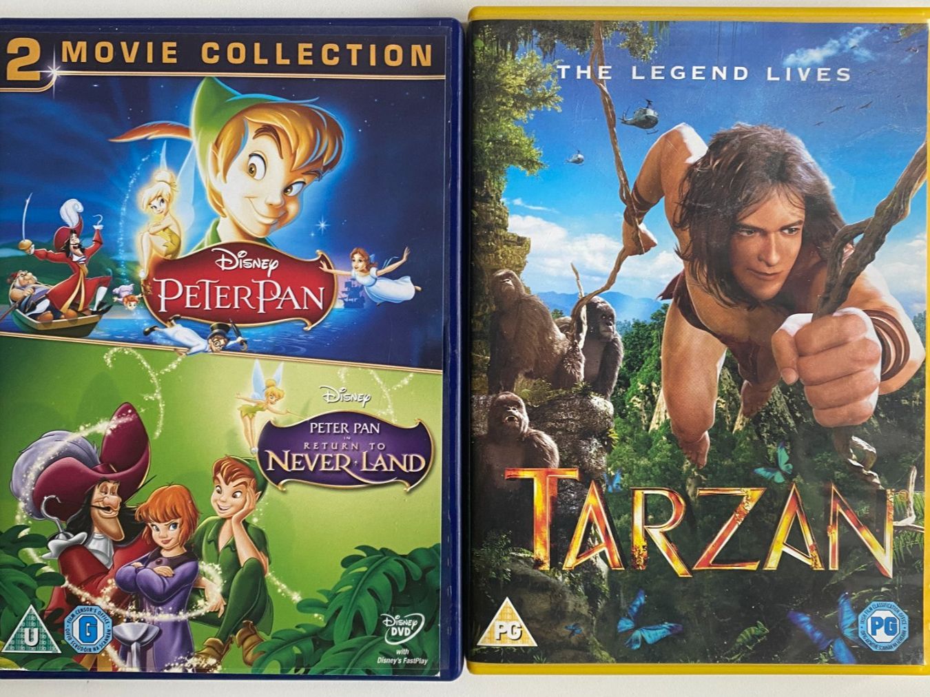 Alle DVDs: englisch - 2 (3) DVD - PETER PAN + TARZAN – Gebraucht aus Hünenberg von Ecila