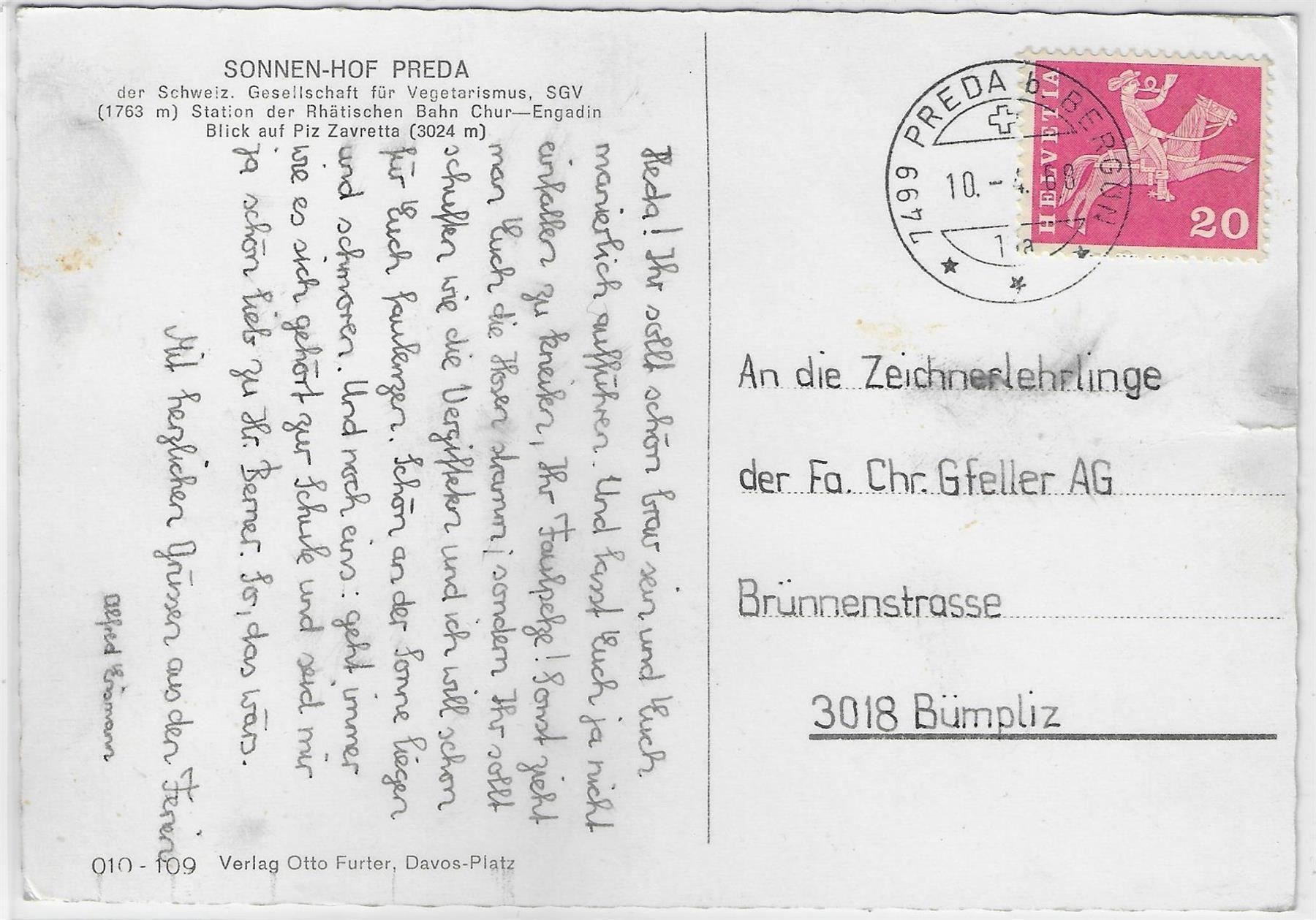 Vestes & Manteaux: Sonnen-Hof Preda im Winter en hiver – Antique à Ettingen par Kartenplanet 1