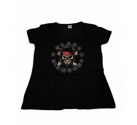 Damen T-Shirt Black Diamonds schwarz