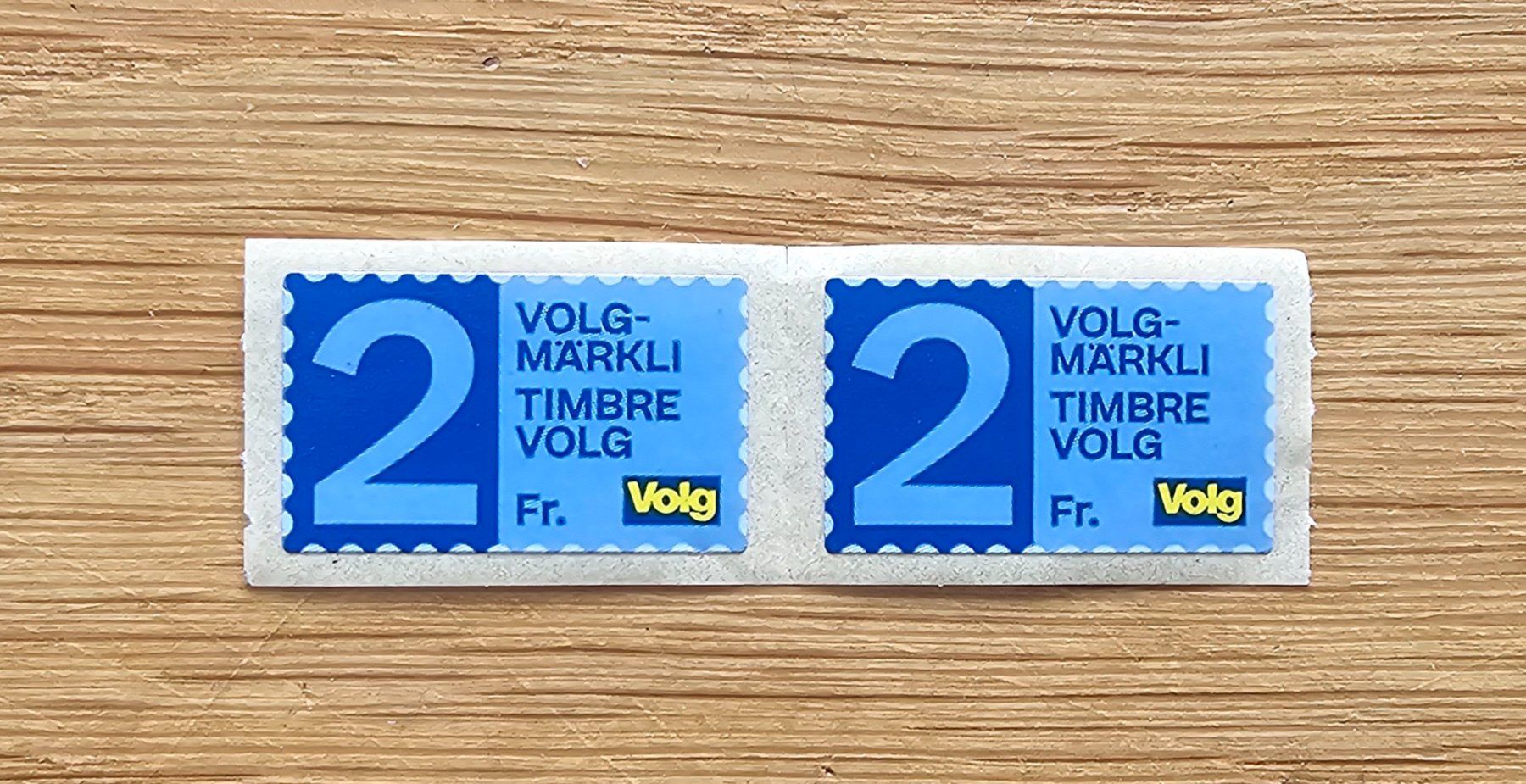 Volg Sammelmarken & -punkte: 2 timbres Volg – Neu (gemäss Beschreibung) aus Court von Jovi2