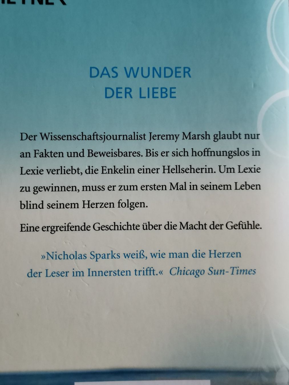 Livres: Nicholas Sparks, Die Nähe des Himmels – D'occasion à Kölliken par mar5742 1