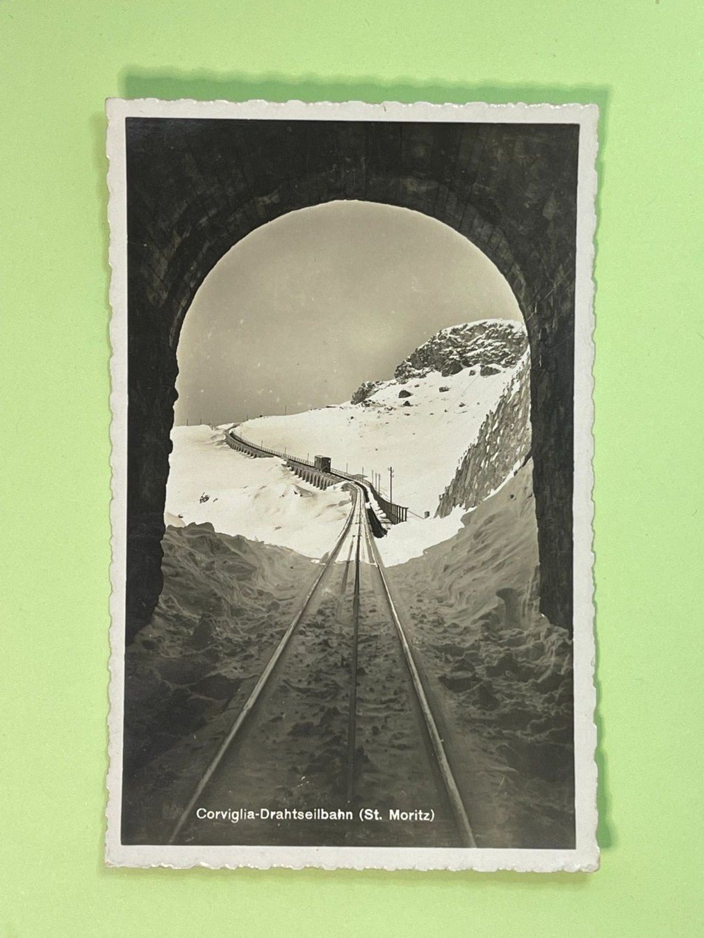 Cartoline postali: Corviglia - Drahtseilbahn - St. Moritz – Usato da Steg VS venduto da _vinci_
