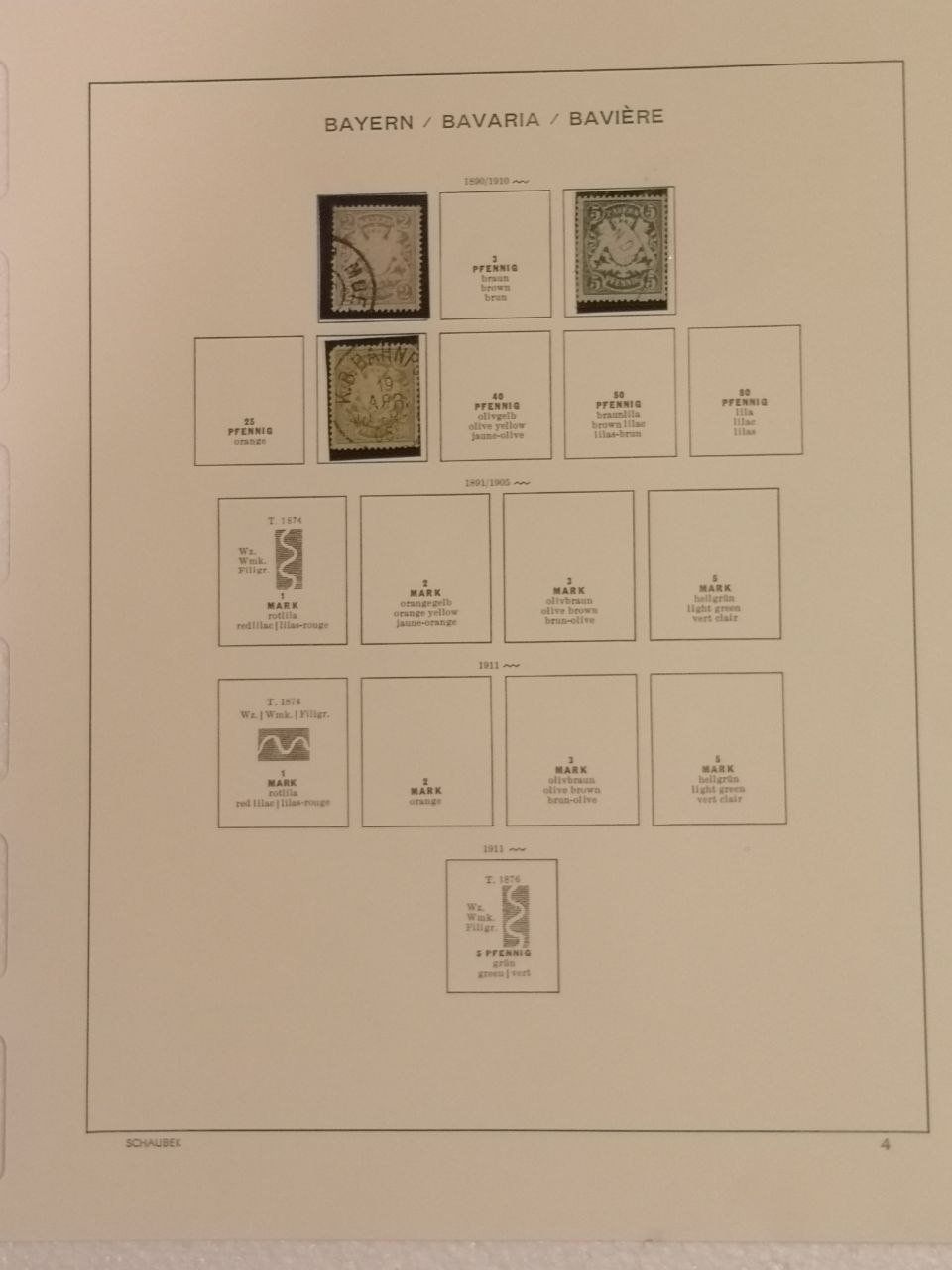 Tutti i francobolli: Deutsche Briefmarken 1862-1911. 10 Seiten. – Usato da Bern venduto da Yunkom 4