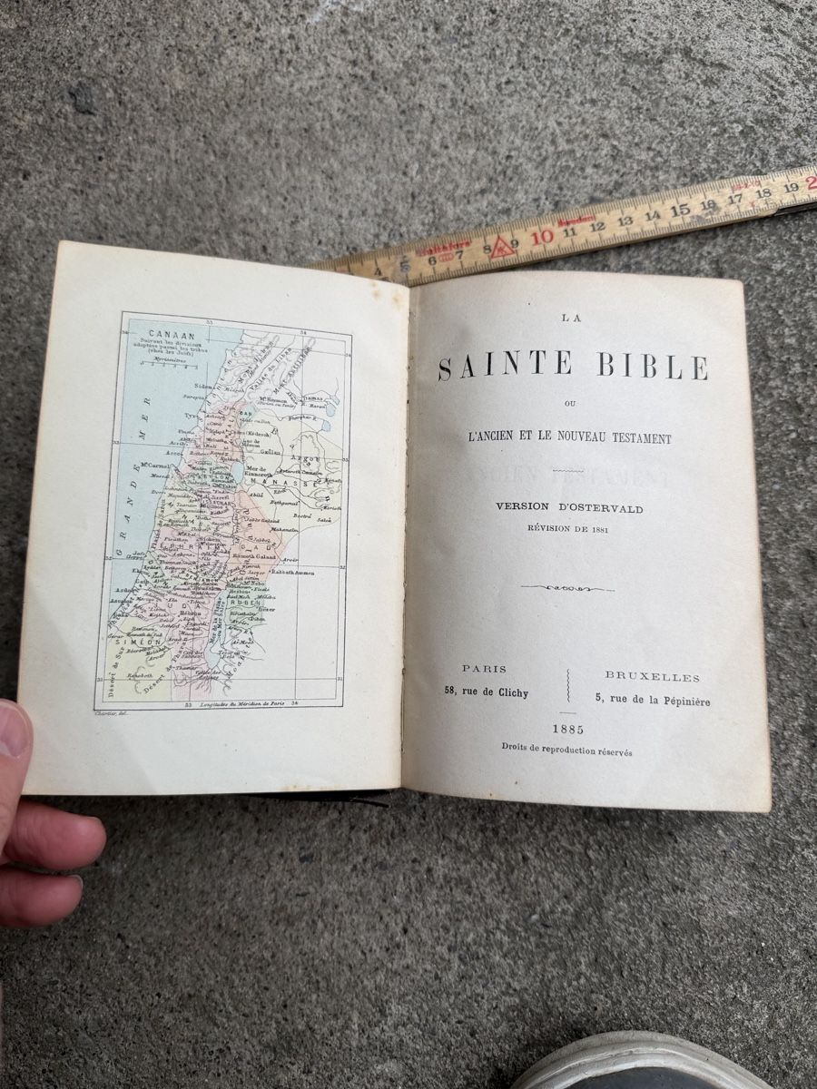 Libri: Antike Sainte Bible, Version Ostervald, 1885 – Usato da Lyss venduto da nekoreh 3