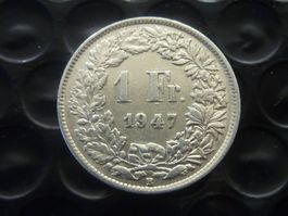 1 Fr.  1947  Auflage 0,62 Mio. Stück. -