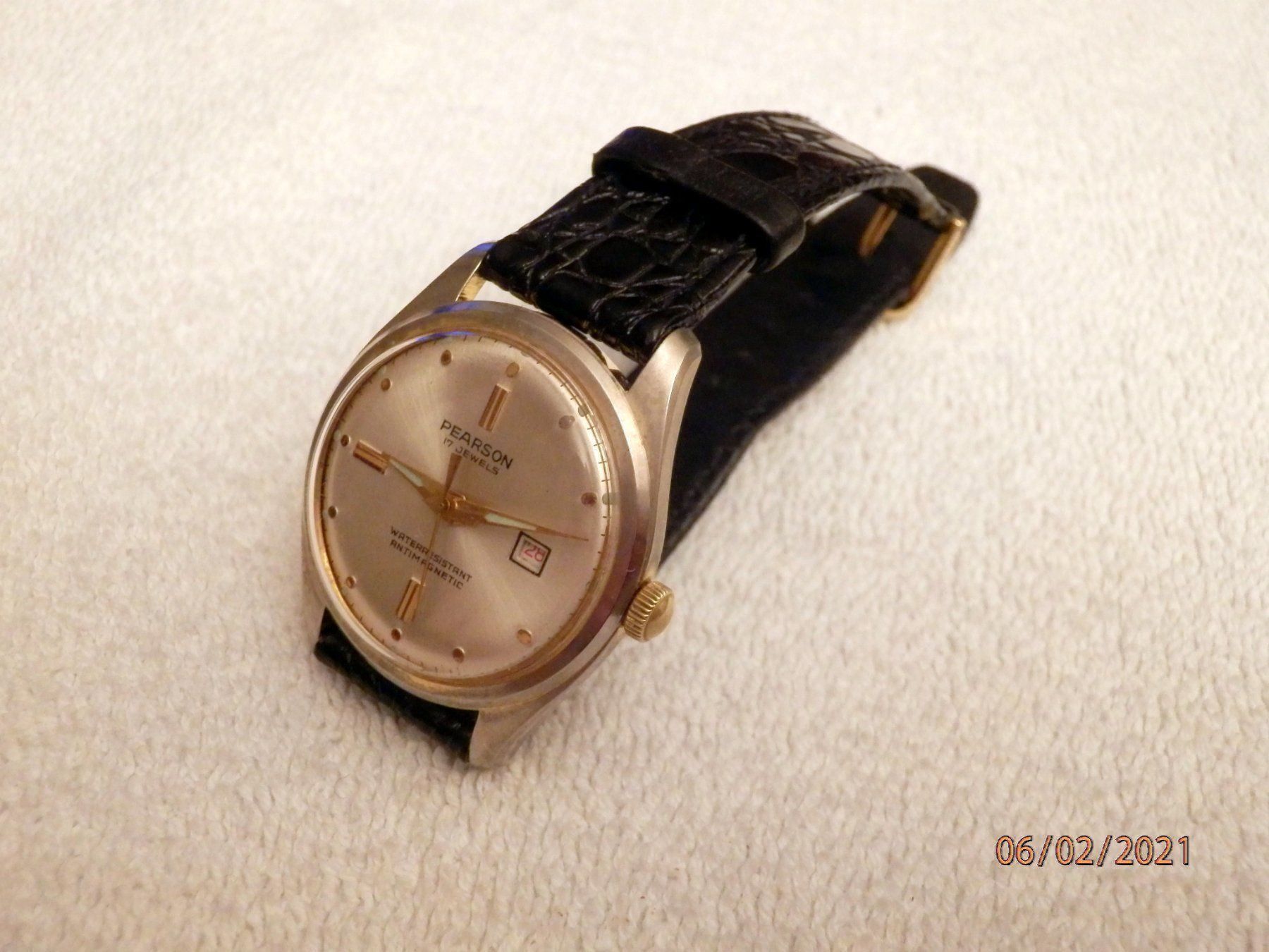 Swiss Orologi: Pearson, Herren, Handaufzug, 34mm, Datum – Usato da Ueberstorf venduto da dinbau 8
