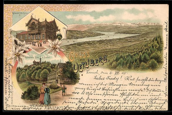 Ansichtskarten: Litho Uetliberg, Restaurant Ute Kulm, St – Gebraucht aus Berlin von bartko-reher
