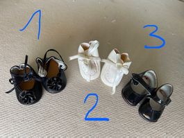 Verschiedene Puppenschuhe, Grösse 3-4,5 / ca 6-6,5cm