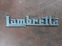 Original Oldtimer LAMBRETTA Schriftzug aus Aluminium