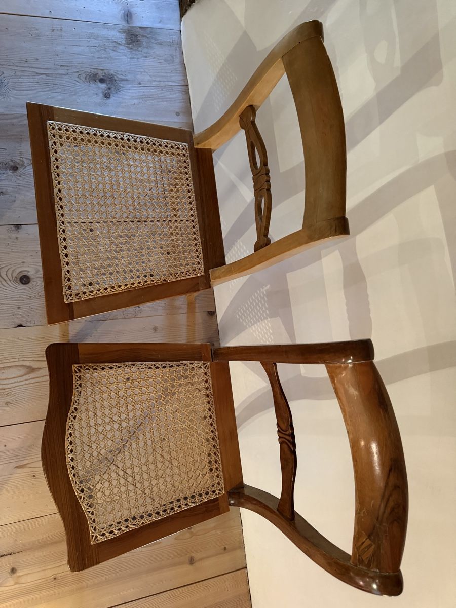 Stühle: 2 biedermeier geflecht stühle mit neuem jonc geflecht – Gebraucht aus amden von horizontblau01 1