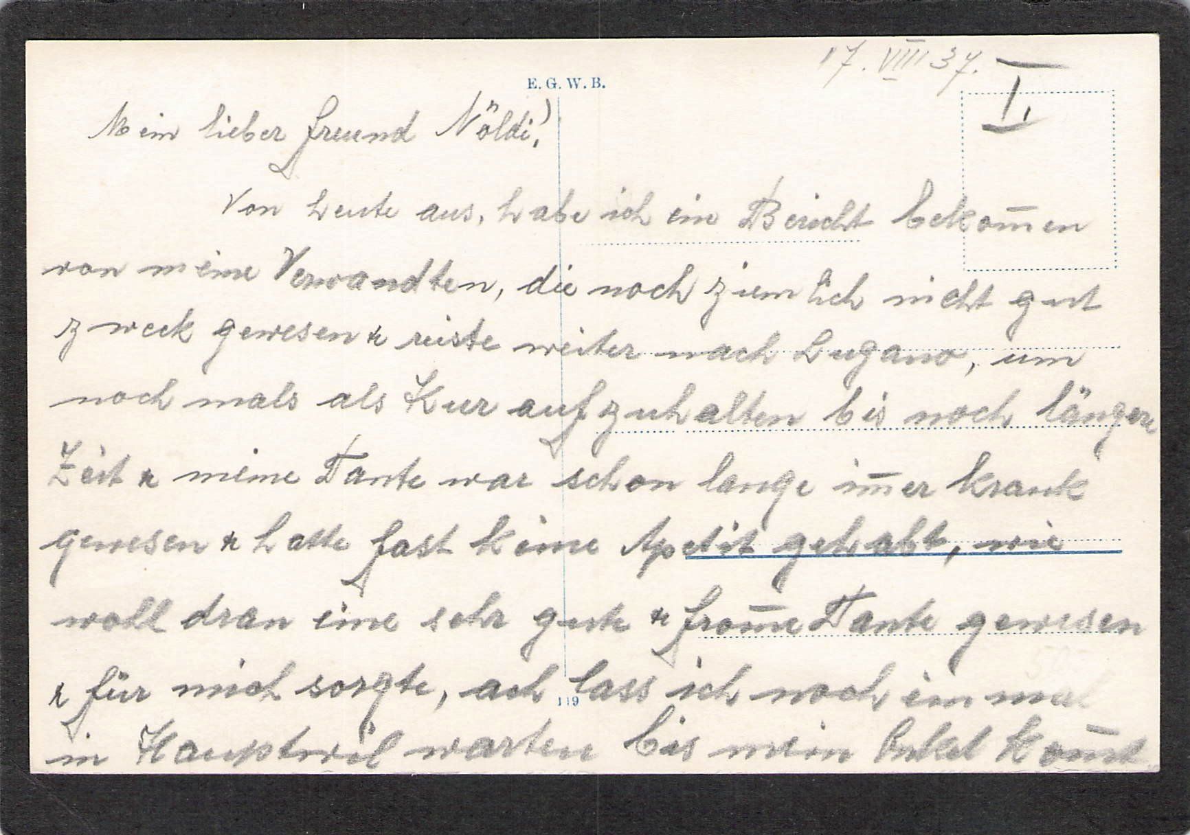 Ansichtskarten: ^Hauptwil TG , 1937 – Gebraucht aus Reichenburg von Pipo-67 1