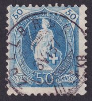 70A, Stehende Helvetia mit Vollstempel ZOLLBRÜCK BE