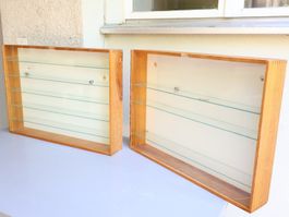 2 x Hochwertige Modellbahn Vitrine - 60 x 43 x 9cm