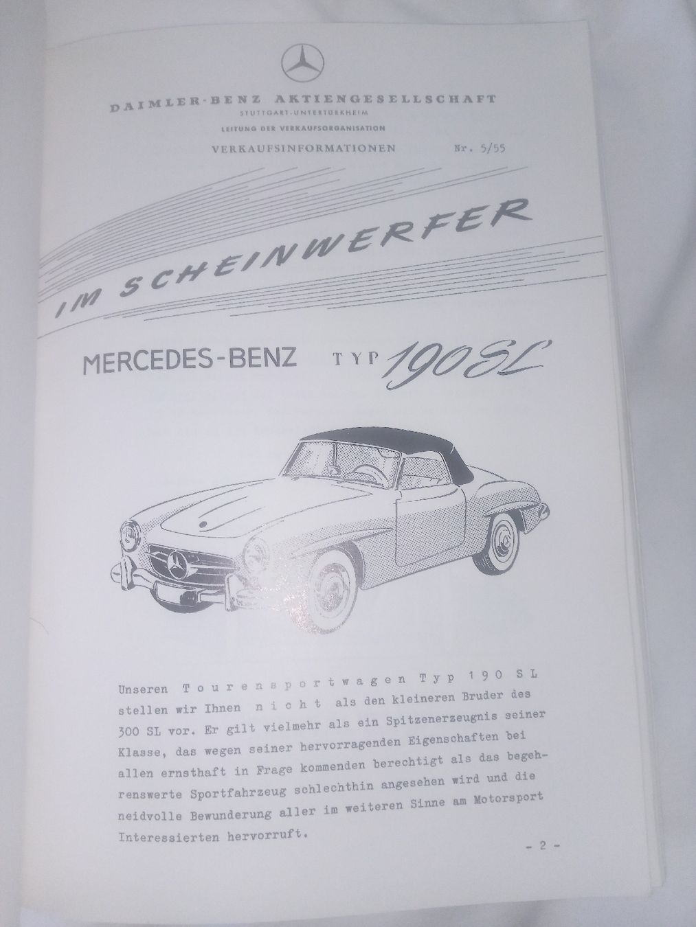 Mercedes-Benz Alle Autoersatzteile: Mercedes Benz 190 SL Buch/Doku – Gebraucht aus Zürich von hec_j689 3