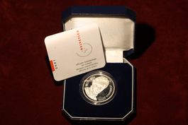 20 Franken Silbermünze 2001 in PP Original in original Box
