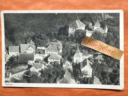Kyburg Ansichtskarte, alte Fliegeraufnahme, gebraucht