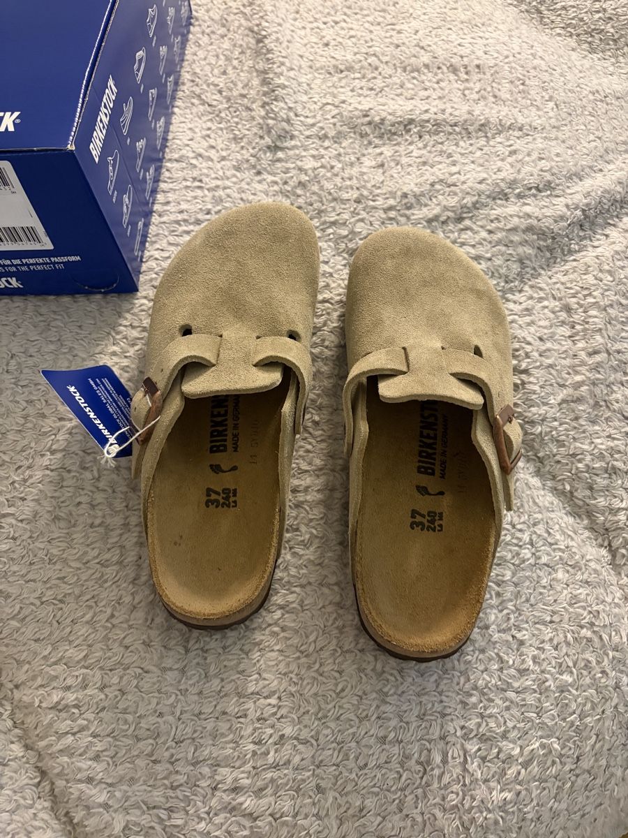 Birkenstock Scarpe da donna: Birkenstock Boston Clogs Taupe – Nuovo e nell'imballaggio originale da Füllinsdorf venduto da si.ja.35 3