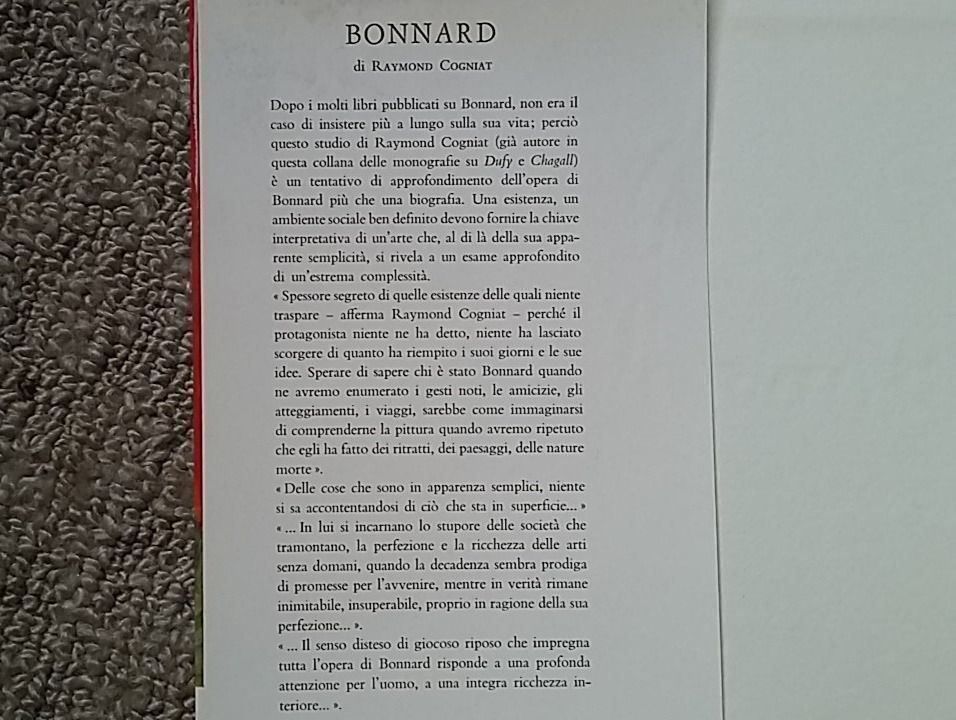 Libri: Raymond Cogniat: Bonnard, 1968 – Usato da Zollikerberg venduto da Dogon 2