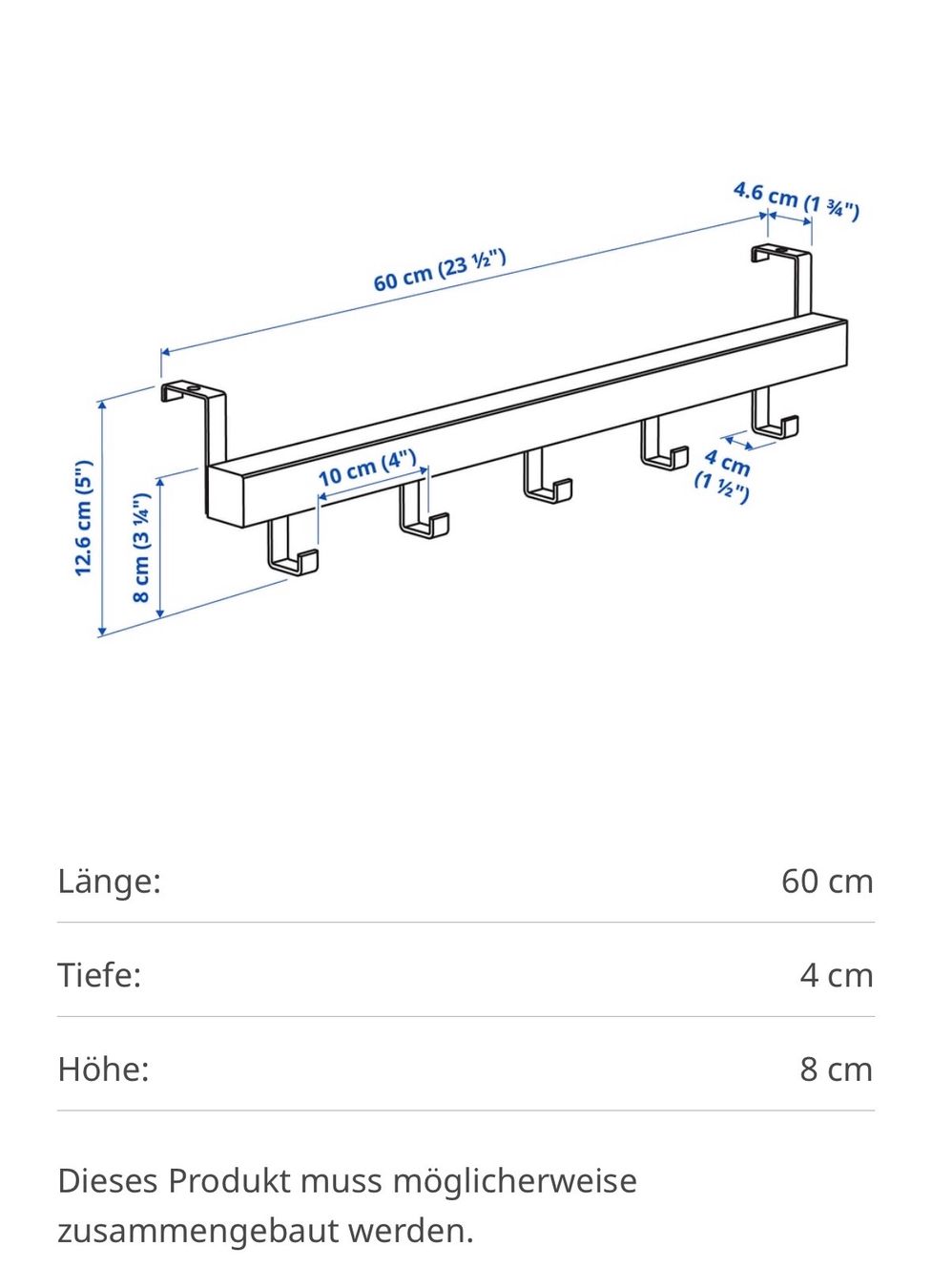 Ikea Guardaroba: IKEA TJUSIG Garderobenleisten – Usato da Widen venduto da mrglobetrotter01 5