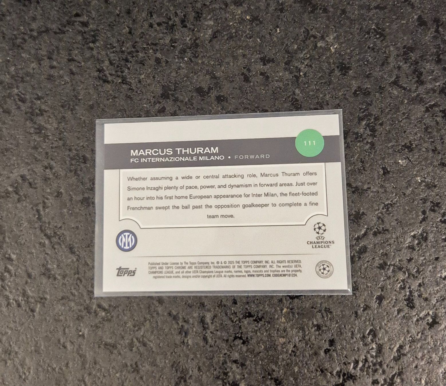 Topps Carte collezionabili: Marcus Thuram /25 - Inter Milan - Topps – Nuovo (secondo la descrizione) da Burg AG venduto da Danoe 1