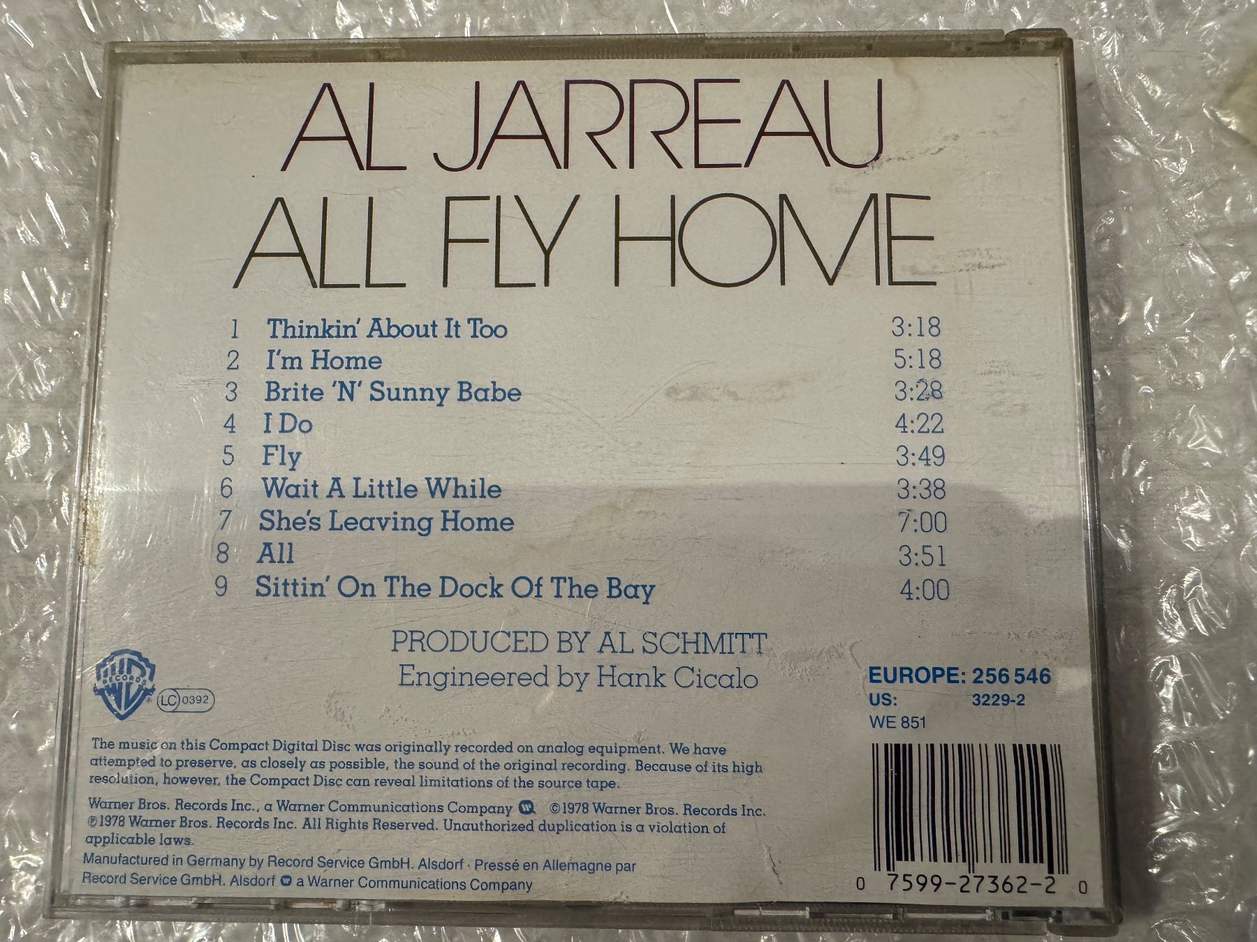 CDs: Al Jarreau - All Fly Home – Neuf (Voir description) à Duggingen par Kisha010 2