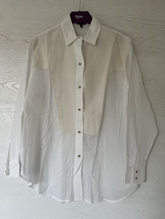 Massimo Dutti White Long Sleeve Blouse - Size XS - New