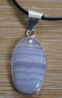 Neu: Chalcedon Schmuck Anhänger mit Kette