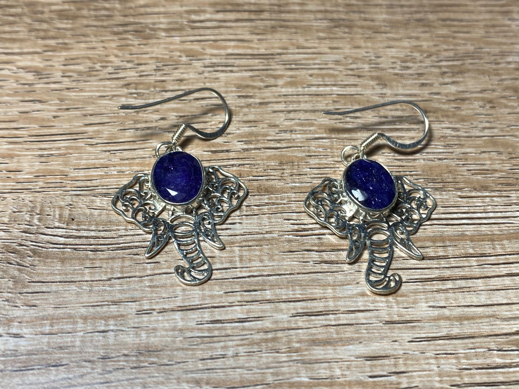 Orecchini pendenti & Orecchini a lobo: Boho Elefant Ohrringe 925 Silber natürlicher Blauer Saphir – Nuovo e nell'imballaggio originale da Laax venduto da Kiki_Kingdom3 9