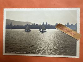 22049  Zürich Abend am See Segelschiffe um 1913