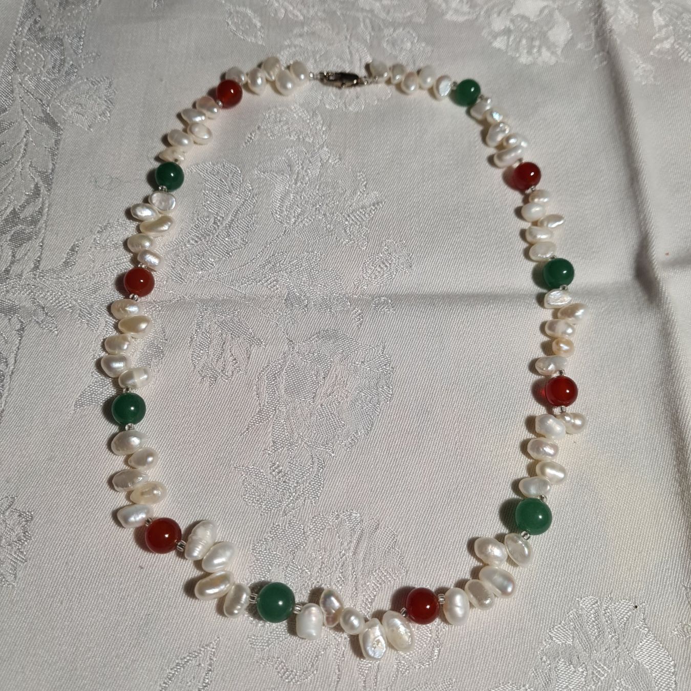 Catenine: Originelle echte Perlenkette mit bunten Edelsteinen 46 cm – Nuovo (secondo la descrizione) da Basel venduto da ivoli 6
