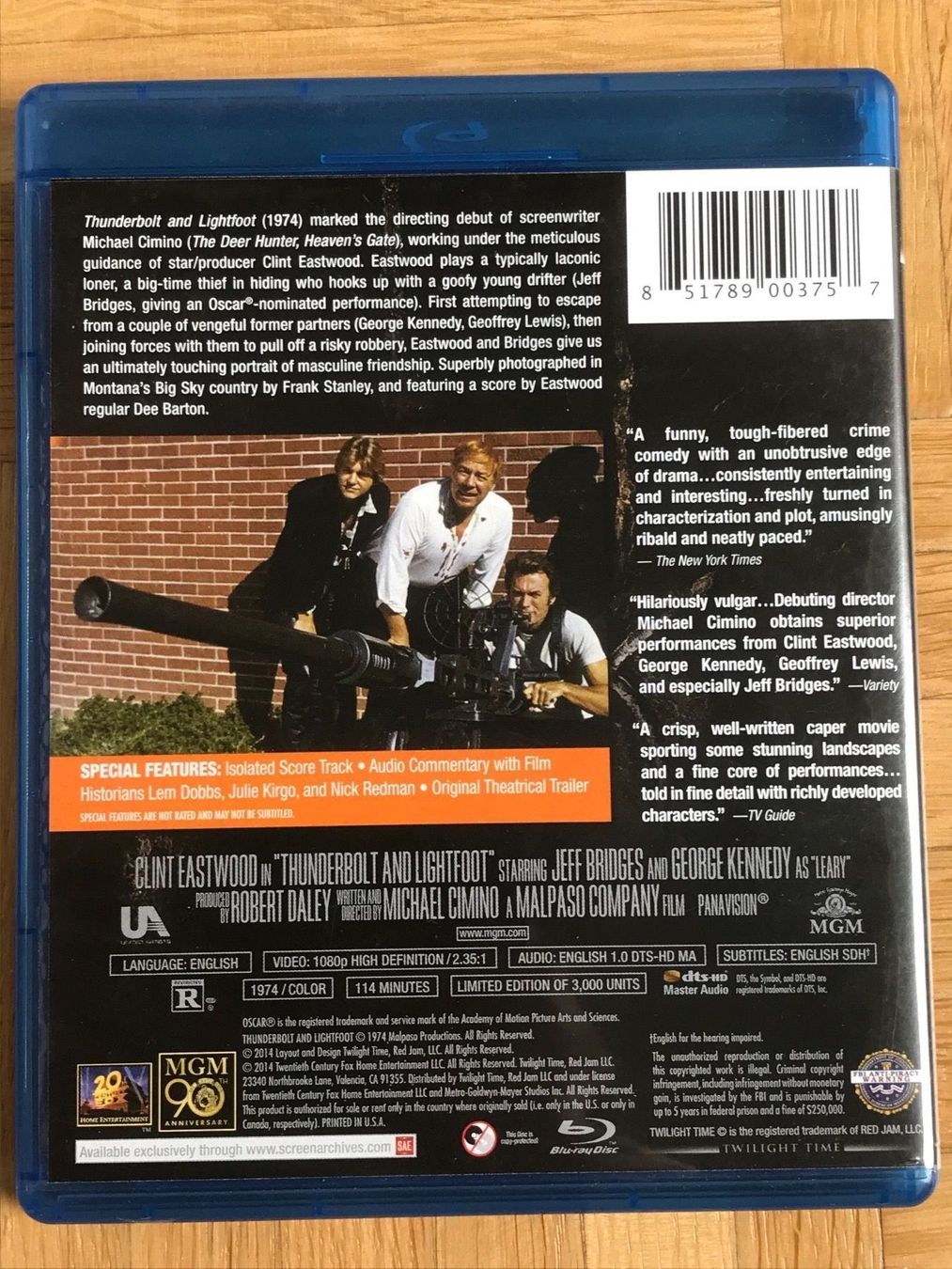Tutti i DVDs: Thunderbolt and Lightfoot - mit Booklet - Blu-ray – Nuovo (secondo la descrizione) da Zürich venduto da Malcom 2