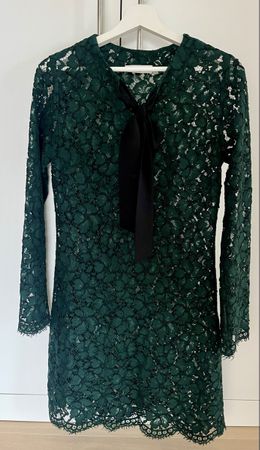 Sandro Spitzenkleid, dunkelgrün, Gr. 1