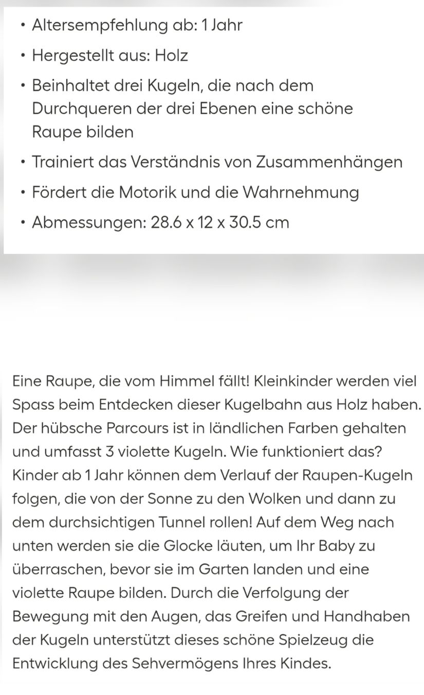 Janod Giocattoli: Raupen - Kugelbahn aus Holz – Usato da Ellighausen venduto da Luna_dk 9