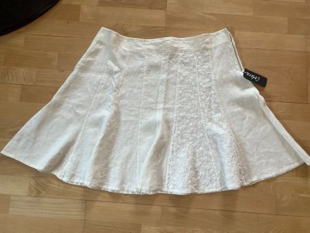 Colora Damen Rock Gr. XXXL, 100% Leinen, Weiss, NEU