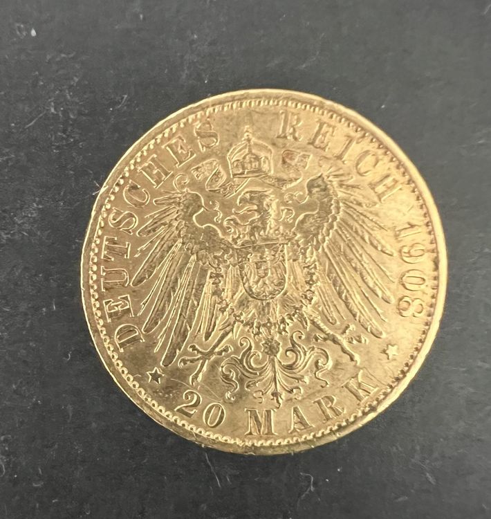 Goldmünze 20 Mark 1908 (Gebraucht) in Münchwilen TG für CHF 480 – mit ...